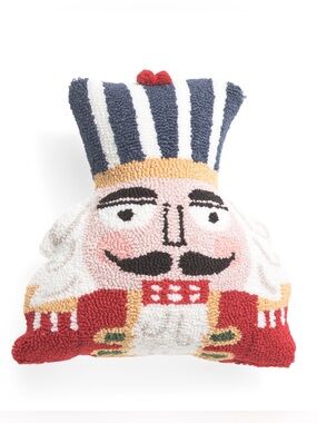 PEKING HANDICRAFT NUTCRACKER HOOKED PILLOW - NWT